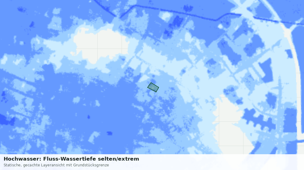 Statische Kartenansicht: Hochwasser: Fluss-Wassertiefe selten/extrem