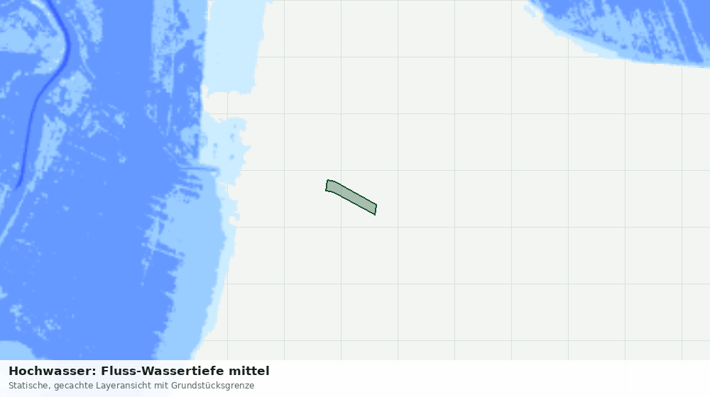 Statische Kartenansicht: Hochwasser: Fluss-Wassertiefe mittel