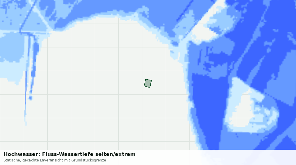 Statische Kartenansicht: Hochwasser: Fluss-Wassertiefe selten/extrem