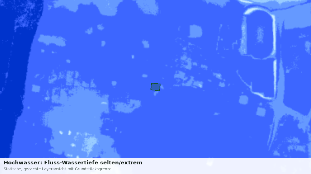 Statische Kartenansicht: Hochwasser: Fluss-Wassertiefe selten/extrem