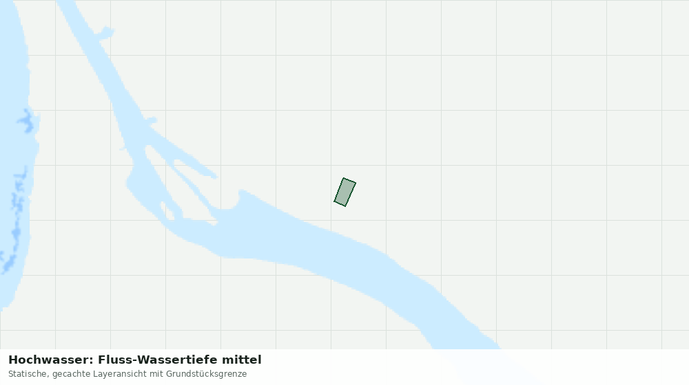 Statische Kartenansicht: Hochwasser: Fluss-Wassertiefe mittel