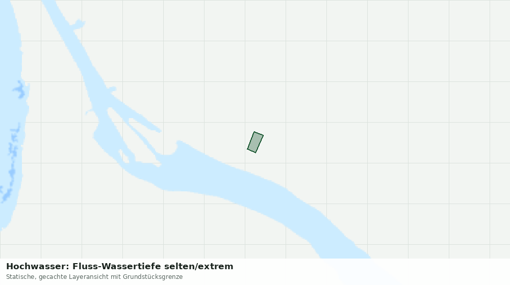 Statische Kartenansicht: Hochwasser: Fluss-Wassertiefe selten/extrem