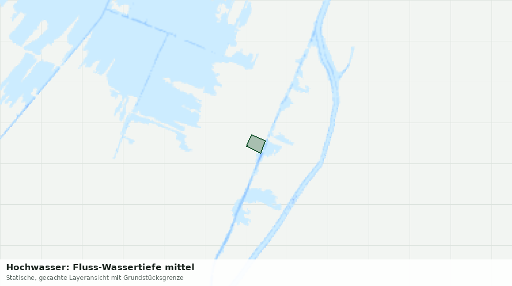 Statische Kartenansicht: Hochwasser: Fluss-Wassertiefe mittel