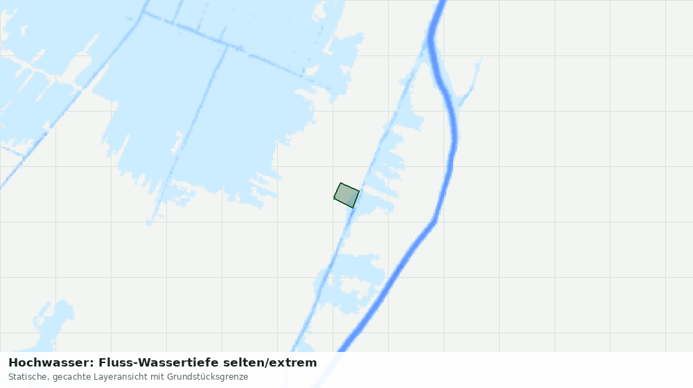Statische Kartenansicht: Hochwasser: Fluss-Wassertiefe selten/extrem