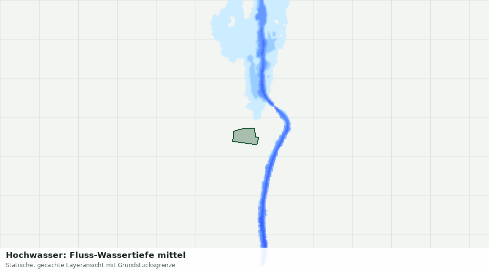 Statische Kartenansicht: Hochwasser: Fluss-Wassertiefe mittel