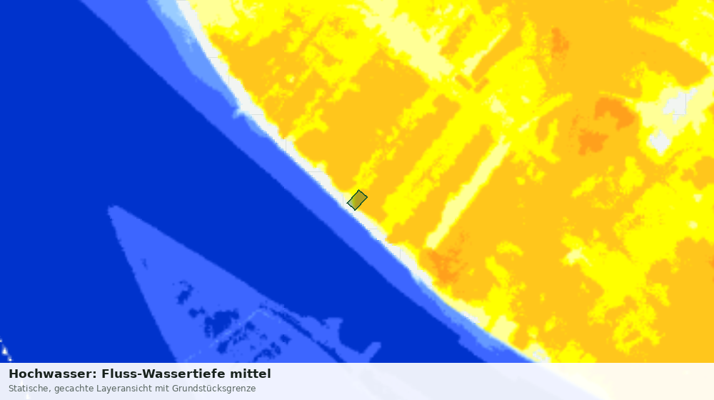Statische Kartenansicht: Hochwasser: Fluss-Wassertiefe mittel