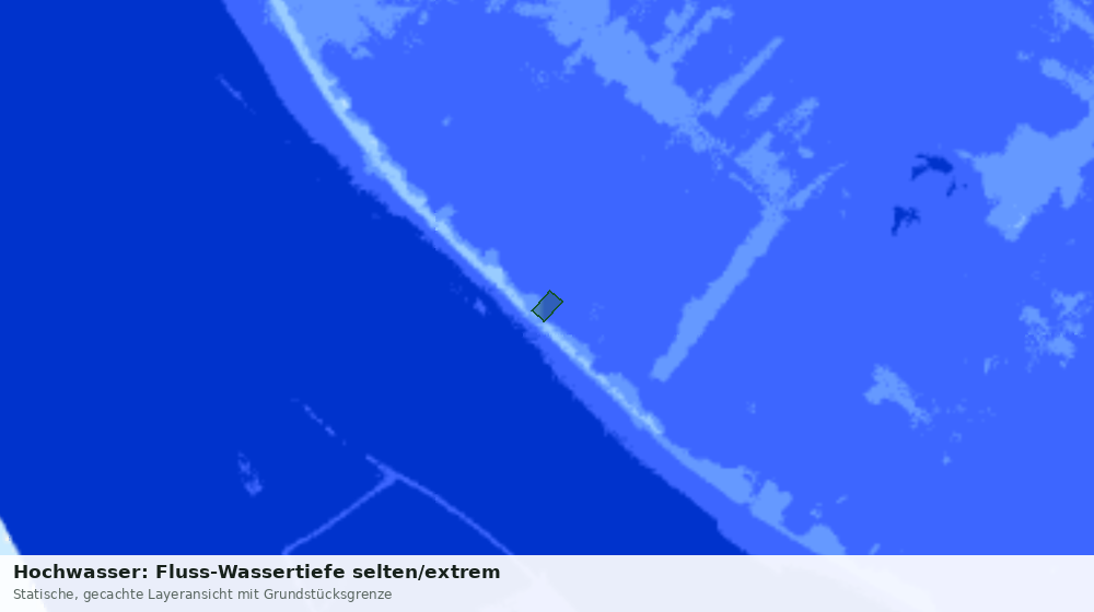 Statische Kartenansicht: Hochwasser: Fluss-Wassertiefe selten/extrem