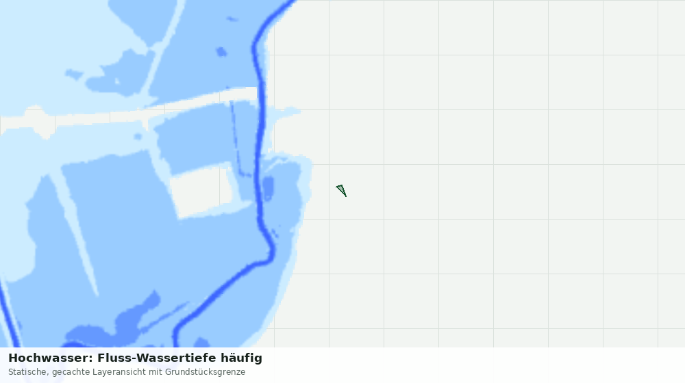 Statische Kartenansicht: Hochwasser: Fluss-Wassertiefe häufig