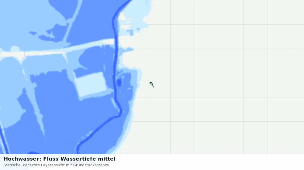 Statische Kartenansicht: Hochwasser: Fluss-Wassertiefe mittel