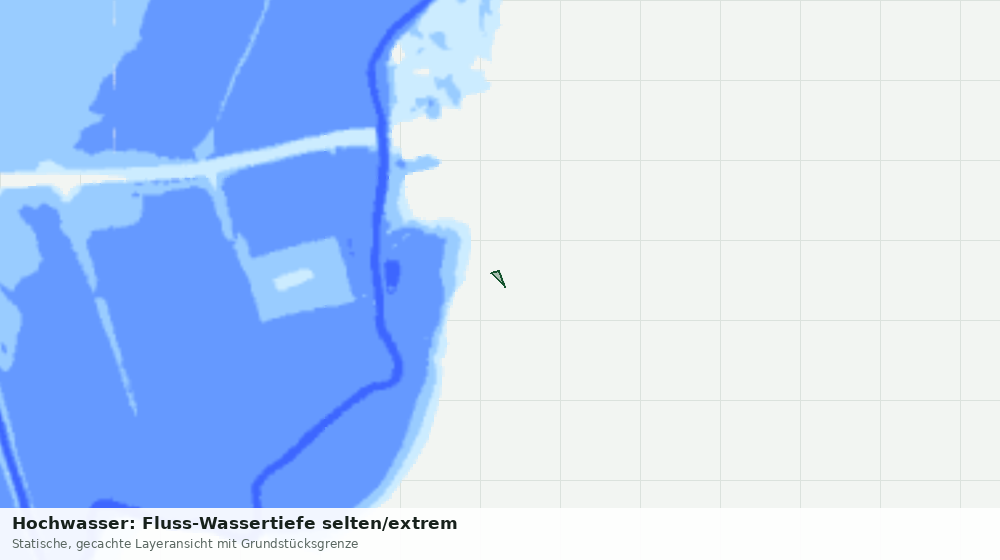 Statische Kartenansicht: Hochwasser: Fluss-Wassertiefe selten/extrem