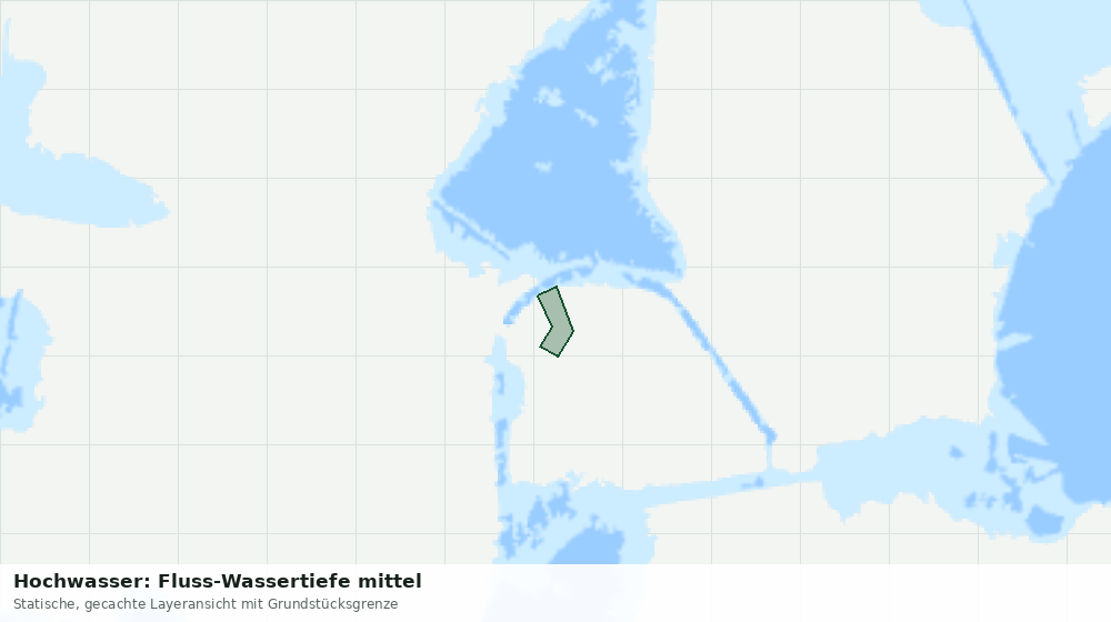 Statische Kartenansicht: Hochwasser: Fluss-Wassertiefe mittel