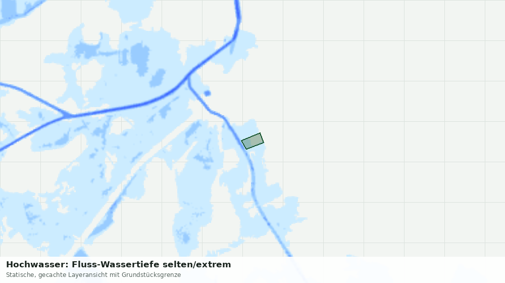 Statische Kartenansicht: Hochwasser: Fluss-Wassertiefe selten/extrem
