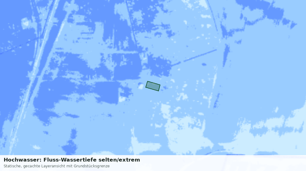 Statische Kartenansicht: Hochwasser: Fluss-Wassertiefe selten/extrem