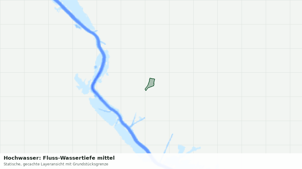 Statische Kartenansicht: Hochwasser: Fluss-Wassertiefe mittel