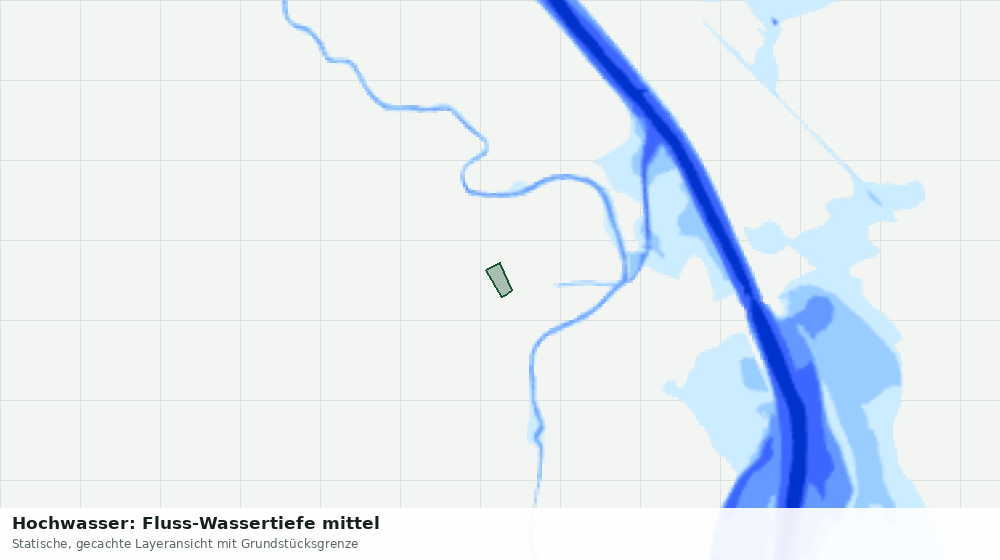 Statische Kartenansicht: Hochwasser: Fluss-Wassertiefe mittel
