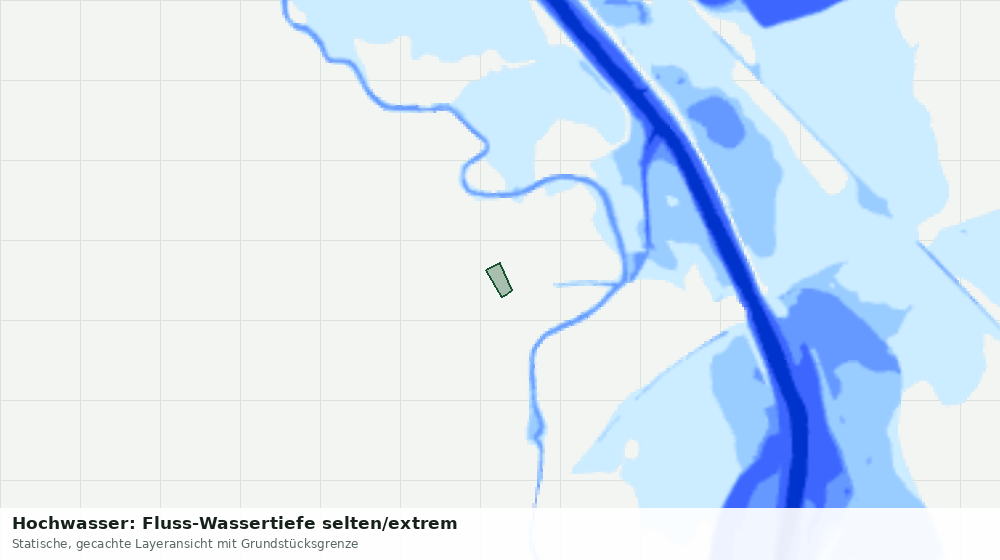 Statische Kartenansicht: Hochwasser: Fluss-Wassertiefe selten/extrem