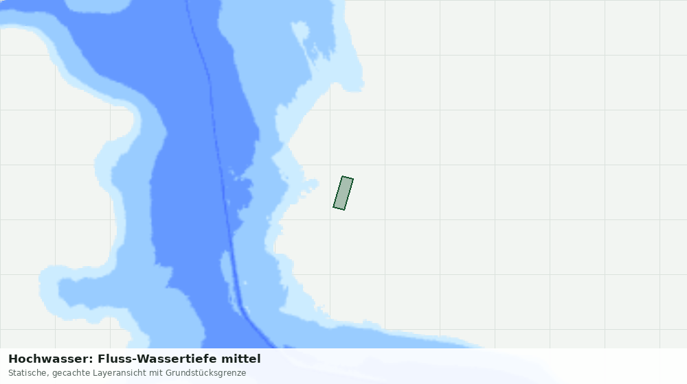 Statische Kartenansicht: Hochwasser: Fluss-Wassertiefe mittel