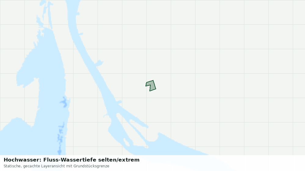 Statische Kartenansicht: Hochwasser: Fluss-Wassertiefe selten/extrem