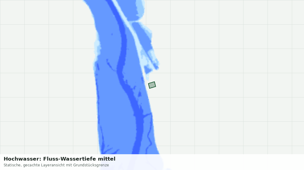 Statische Kartenansicht: Hochwasser: Fluss-Wassertiefe mittel