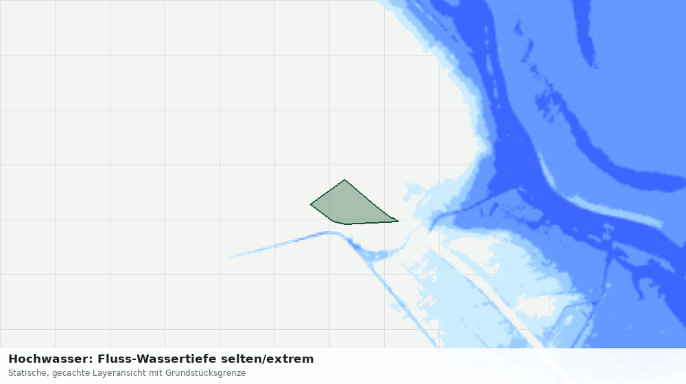 Statische Kartenansicht: Hochwasser: Fluss-Wassertiefe selten/extrem