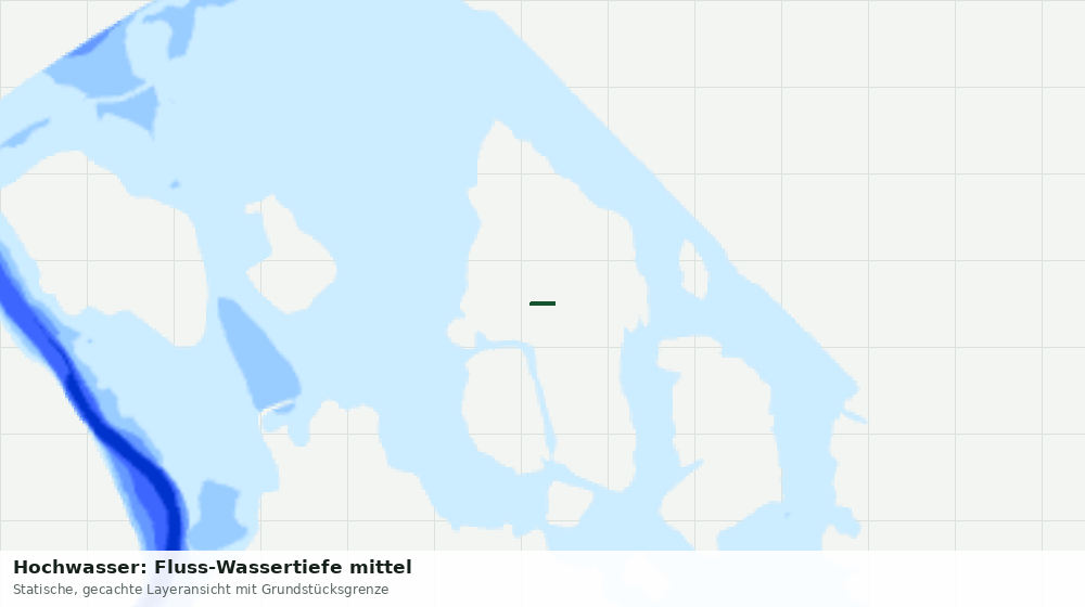 Statische Kartenansicht: Hochwasser: Fluss-Wassertiefe mittel