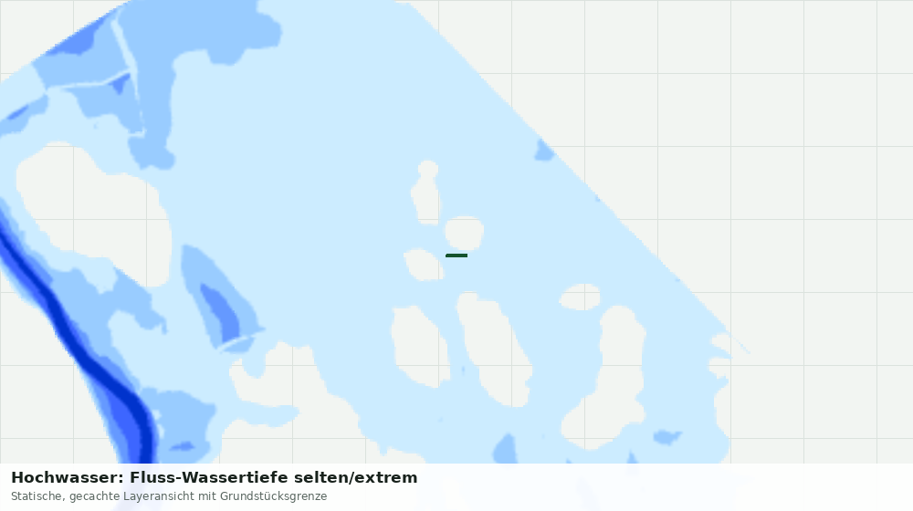 Statische Kartenansicht: Hochwasser: Fluss-Wassertiefe selten/extrem