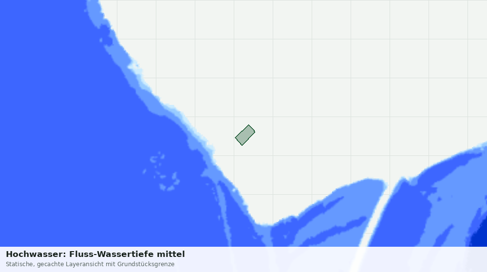 Statische Kartenansicht: Hochwasser: Fluss-Wassertiefe mittel