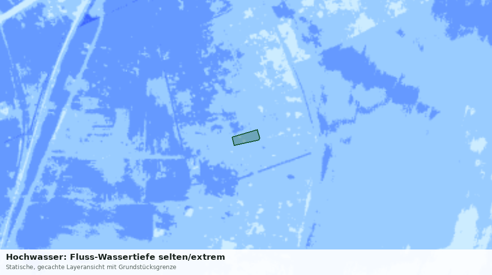 Statische Kartenansicht: Hochwasser: Fluss-Wassertiefe selten/extrem