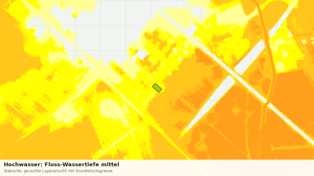 Statische Kartenansicht: Hochwasser: Fluss-Wassertiefe mittel
