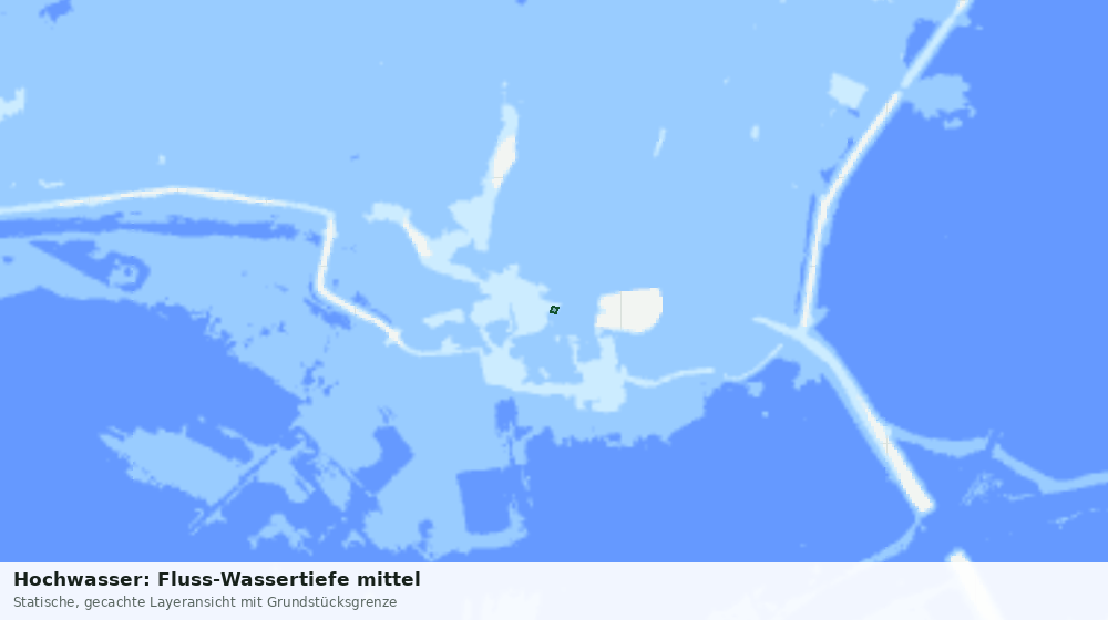 Statische Kartenansicht: Hochwasser: Fluss-Wassertiefe mittel