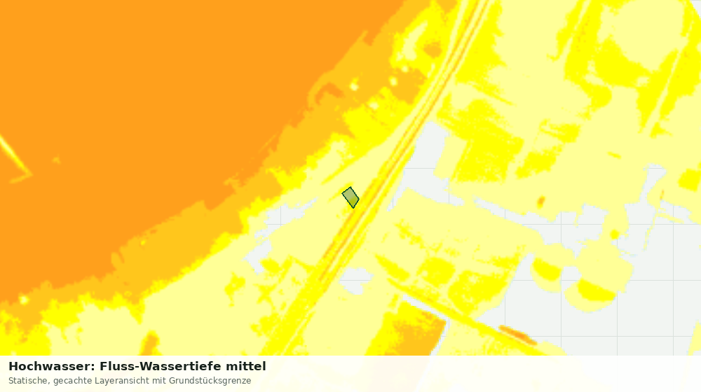 Statische Kartenansicht: Hochwasser: Fluss-Wassertiefe mittel
