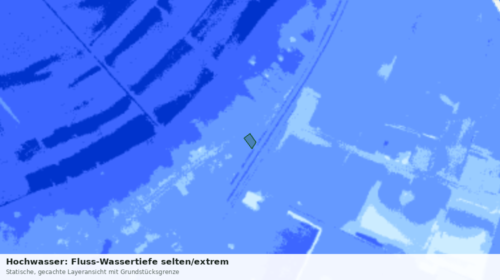Statische Kartenansicht: Hochwasser: Fluss-Wassertiefe selten/extrem