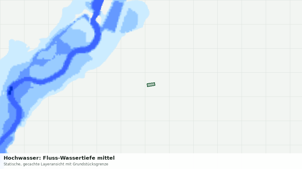Statische Kartenansicht: Hochwasser: Fluss-Wassertiefe mittel