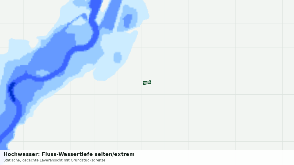 Statische Kartenansicht: Hochwasser: Fluss-Wassertiefe selten/extrem