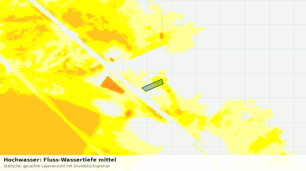 Statische Kartenansicht: Hochwasser: Fluss-Wassertiefe mittel