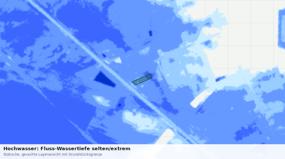 Statische Kartenansicht: Hochwasser: Fluss-Wassertiefe selten/extrem