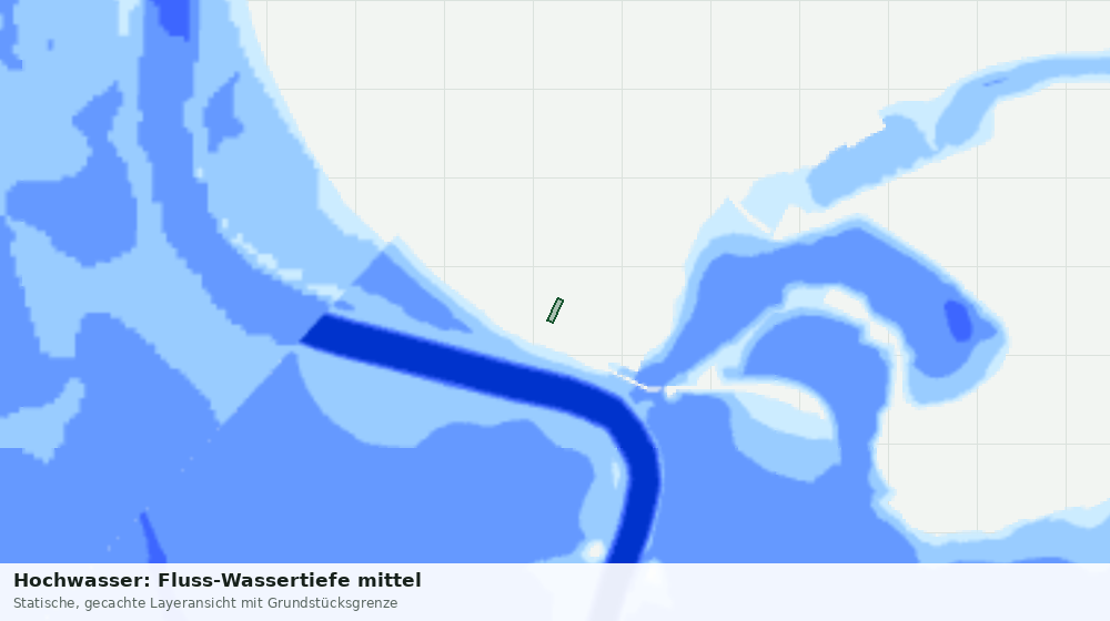 Statische Kartenansicht: Hochwasser: Fluss-Wassertiefe mittel