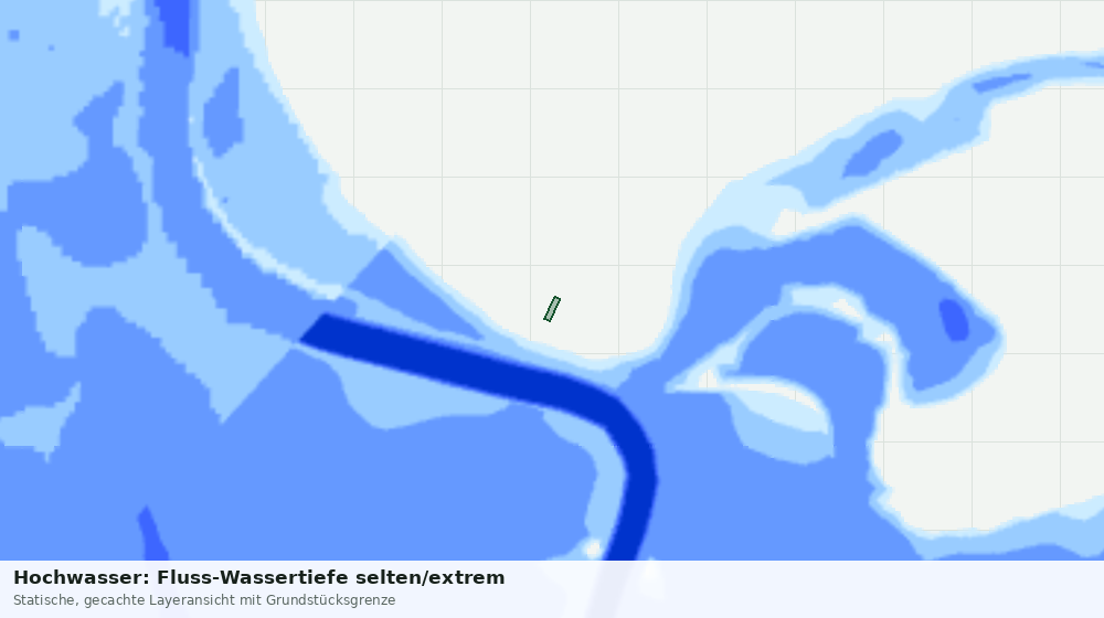 Statische Kartenansicht: Hochwasser: Fluss-Wassertiefe selten/extrem