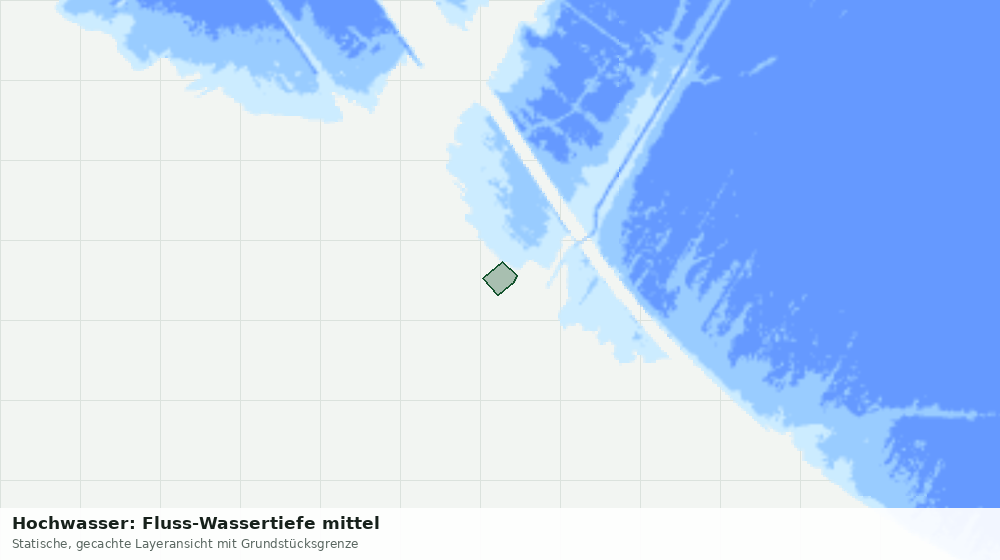 Statische Kartenansicht: Hochwasser: Fluss-Wassertiefe mittel
