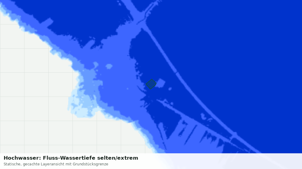 Statische Kartenansicht: Hochwasser: Fluss-Wassertiefe selten/extrem