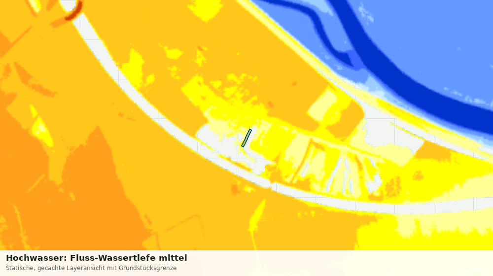 Statische Kartenansicht: Hochwasser: Fluss-Wassertiefe mittel