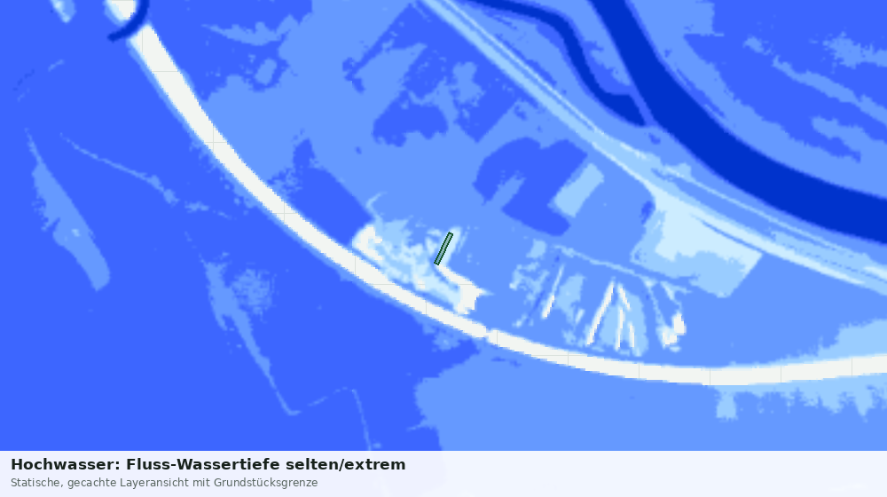Statische Kartenansicht: Hochwasser: Fluss-Wassertiefe selten/extrem