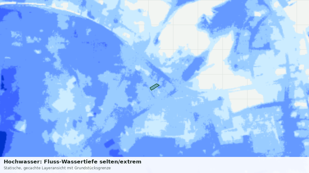 Statische Kartenansicht: Hochwasser: Fluss-Wassertiefe selten/extrem