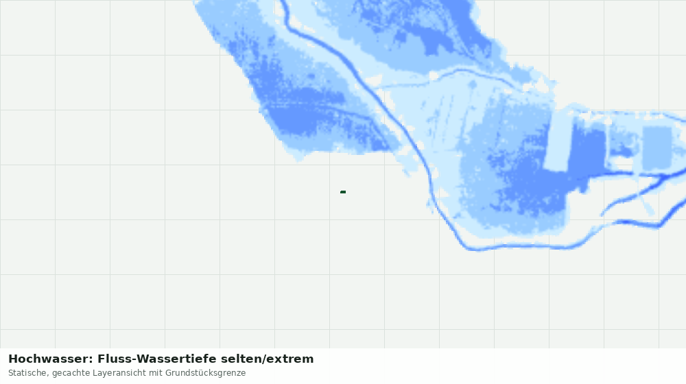Statische Kartenansicht: Hochwasser: Fluss-Wassertiefe selten/extrem