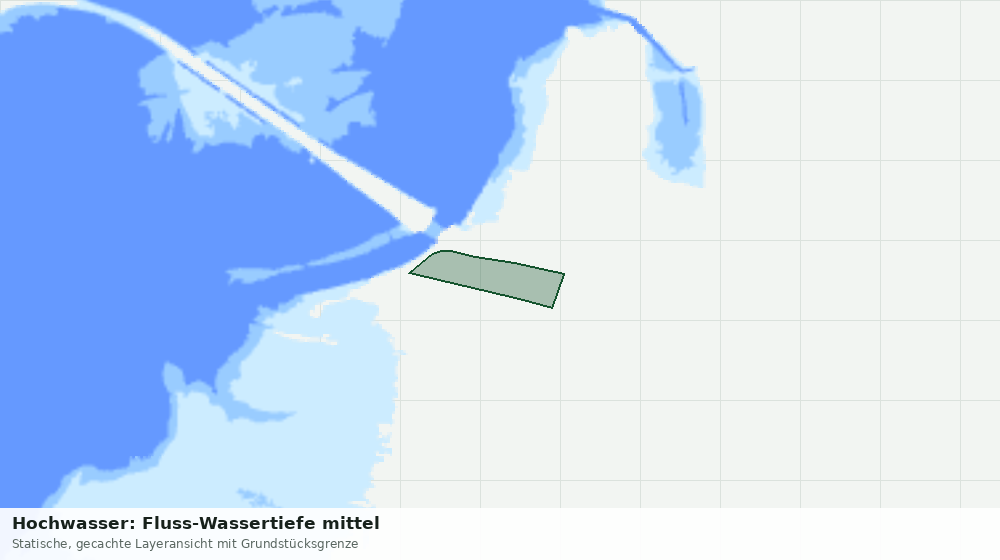Statische Kartenansicht: Hochwasser: Fluss-Wassertiefe mittel