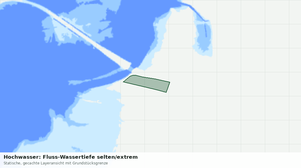 Statische Kartenansicht: Hochwasser: Fluss-Wassertiefe selten/extrem
