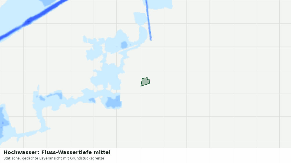 Statische Kartenansicht: Hochwasser: Fluss-Wassertiefe mittel
