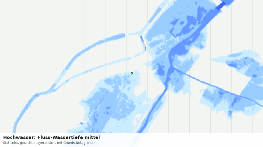 Statische Kartenansicht: Hochwasser: Fluss-Wassertiefe mittel