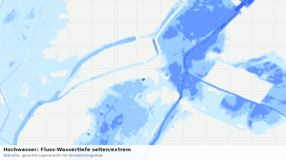 Statische Kartenansicht: Hochwasser: Fluss-Wassertiefe selten/extrem