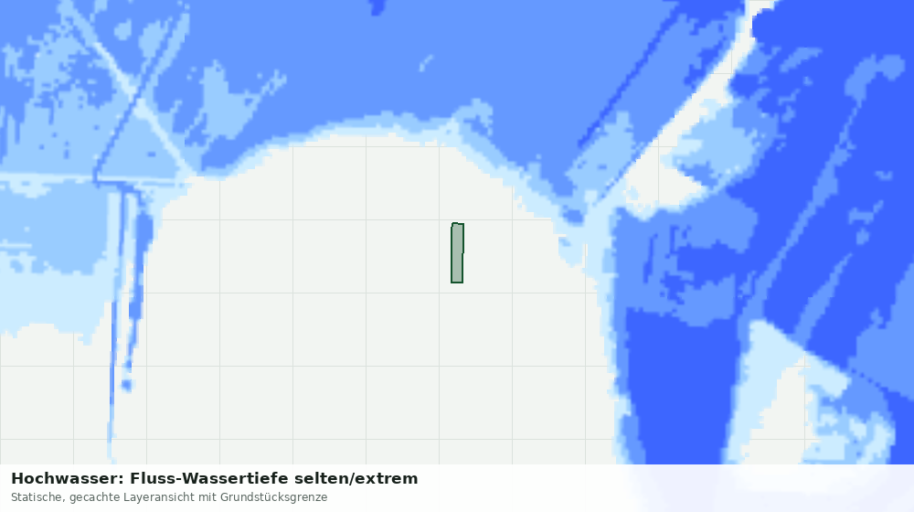 Statische Kartenansicht: Hochwasser: Fluss-Wassertiefe selten/extrem